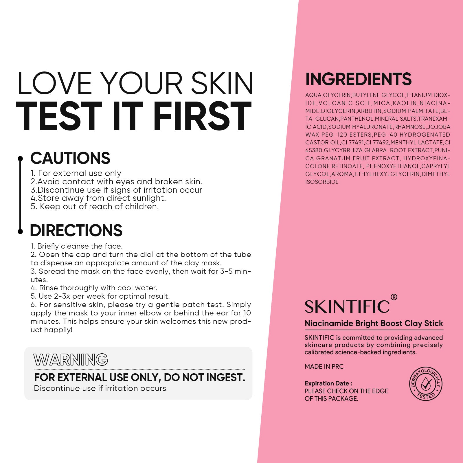 Stick Argile Booster Éclat à la Niacinamide