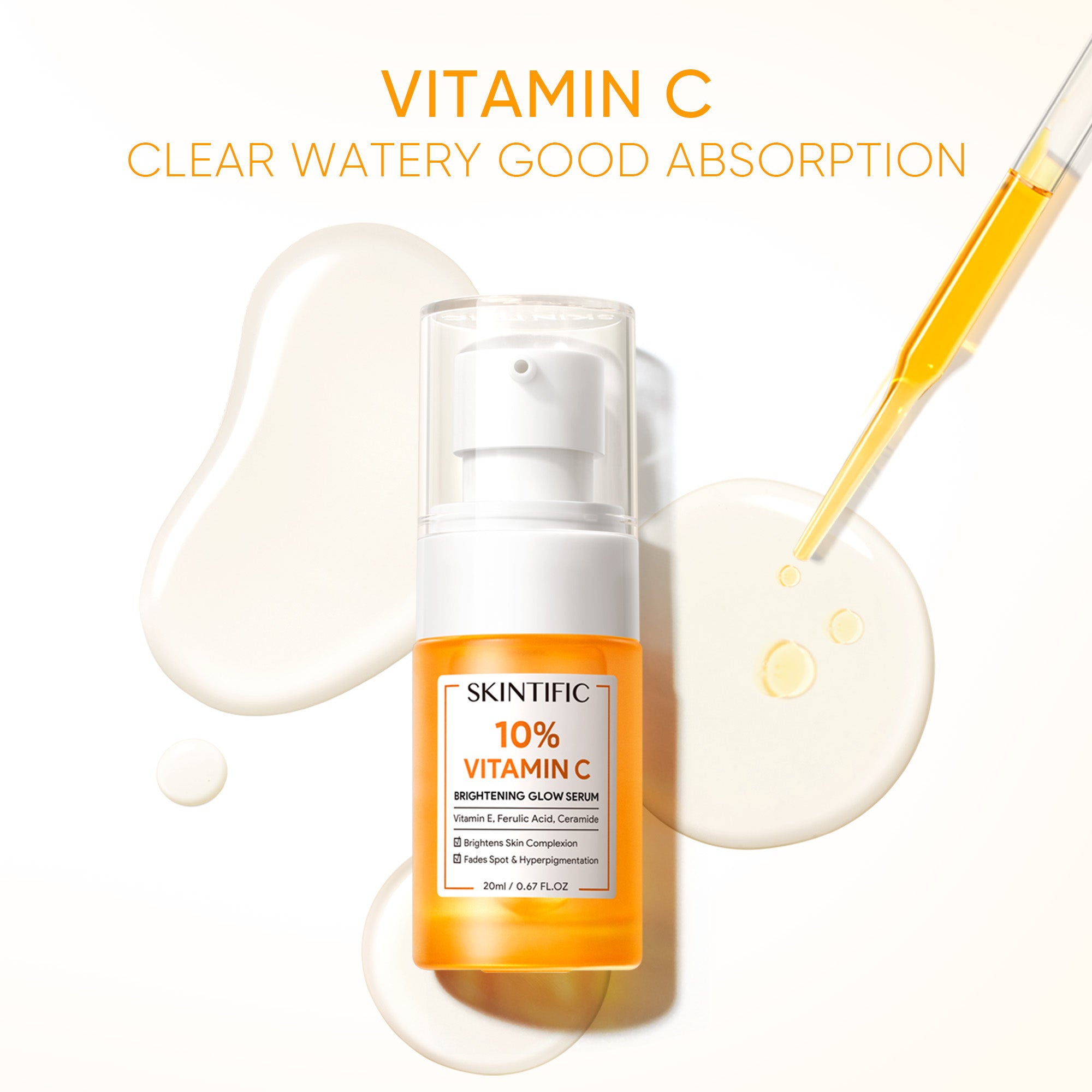 10% Vitamin C Glow Serum Brighten Dark Spots & Even Skin Tone