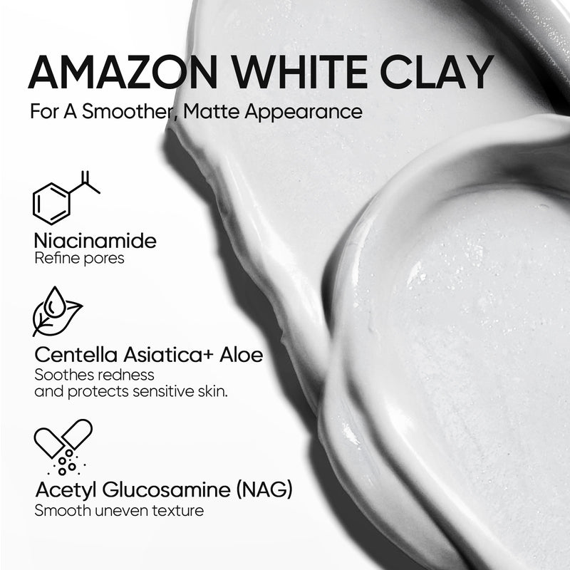 Bâton d'argile purifiante à l'argile blanche d'Amazonie