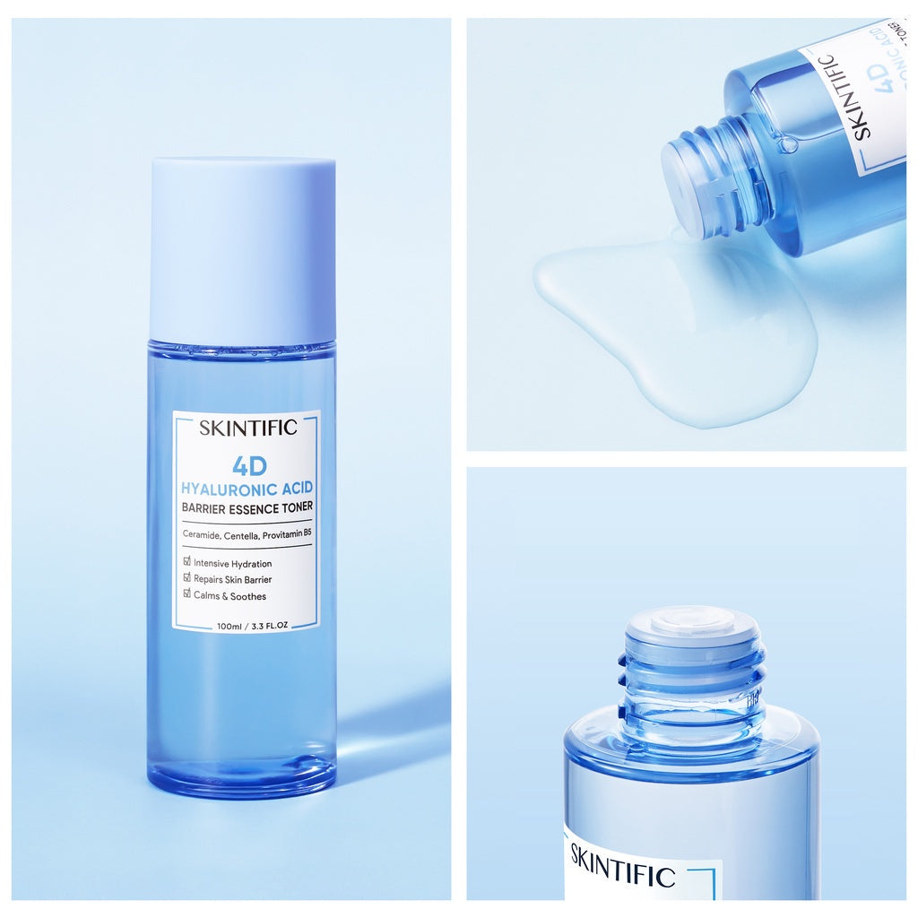 Lotion tonique à l'essence barrière à l'acide hyaluronique 4D