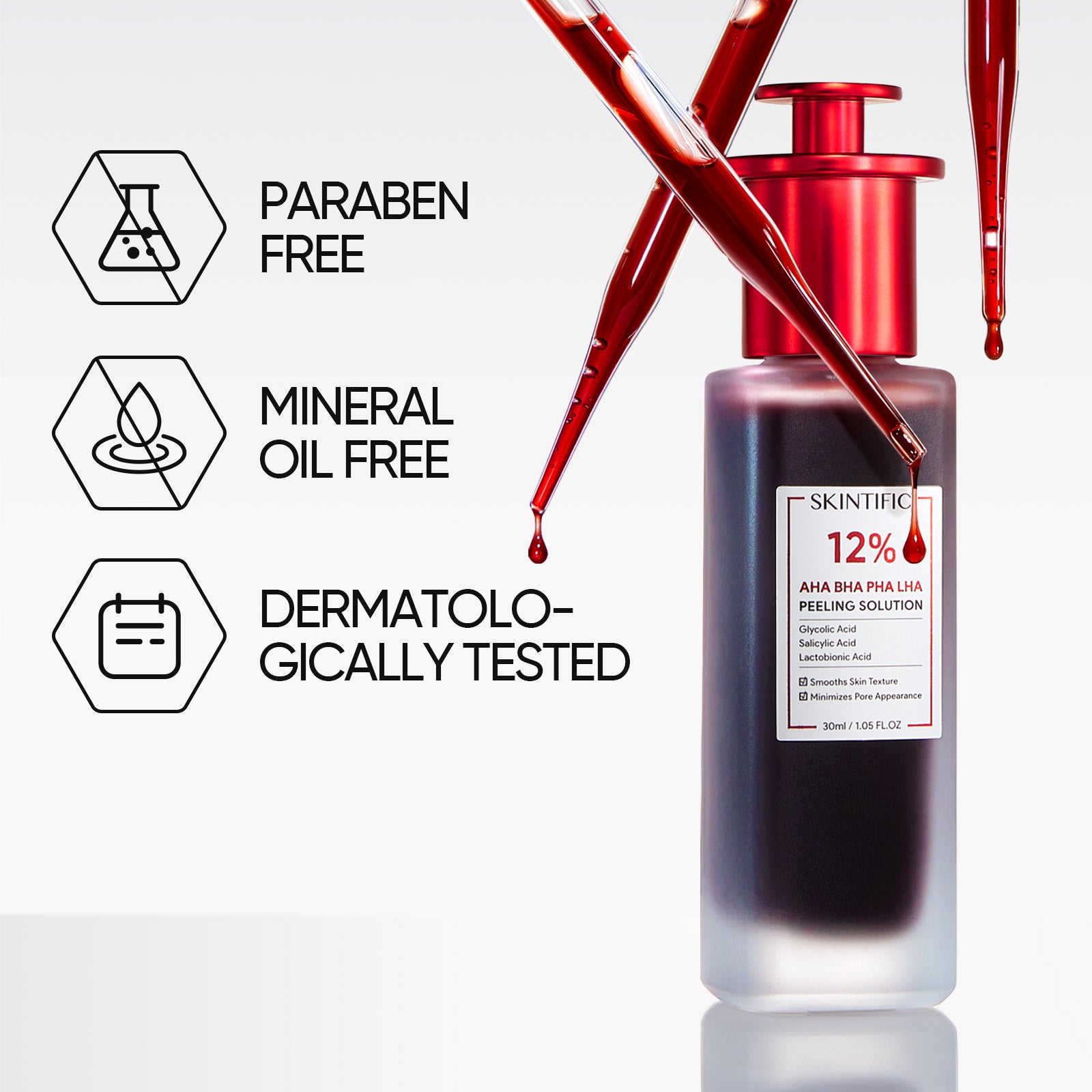 Solution de Peeling 12% AHA BHA PHA LHA