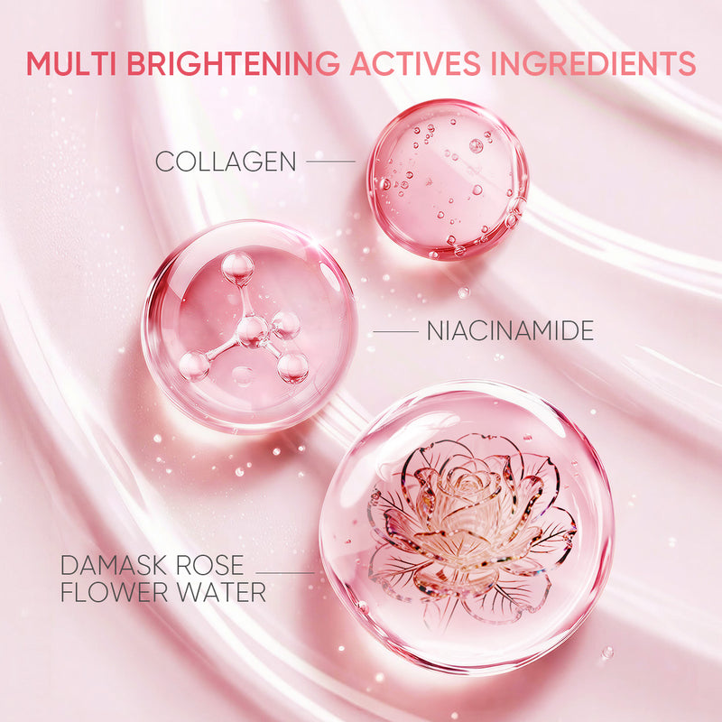 Nettoyant crème fouettée éclaircissant à la rose de Damas