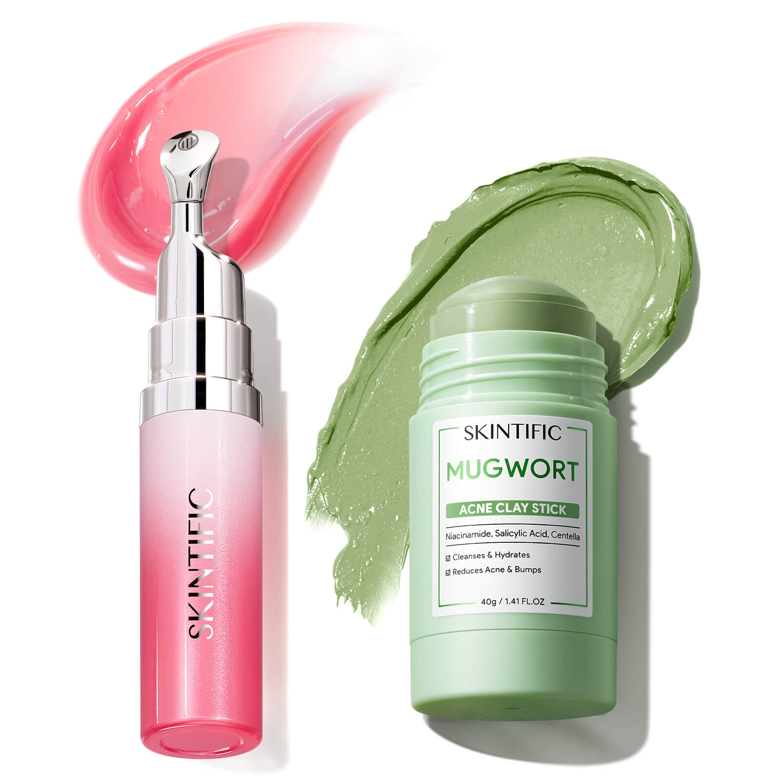 Mugwort Clay Mask & Peptide Lip Serum Set