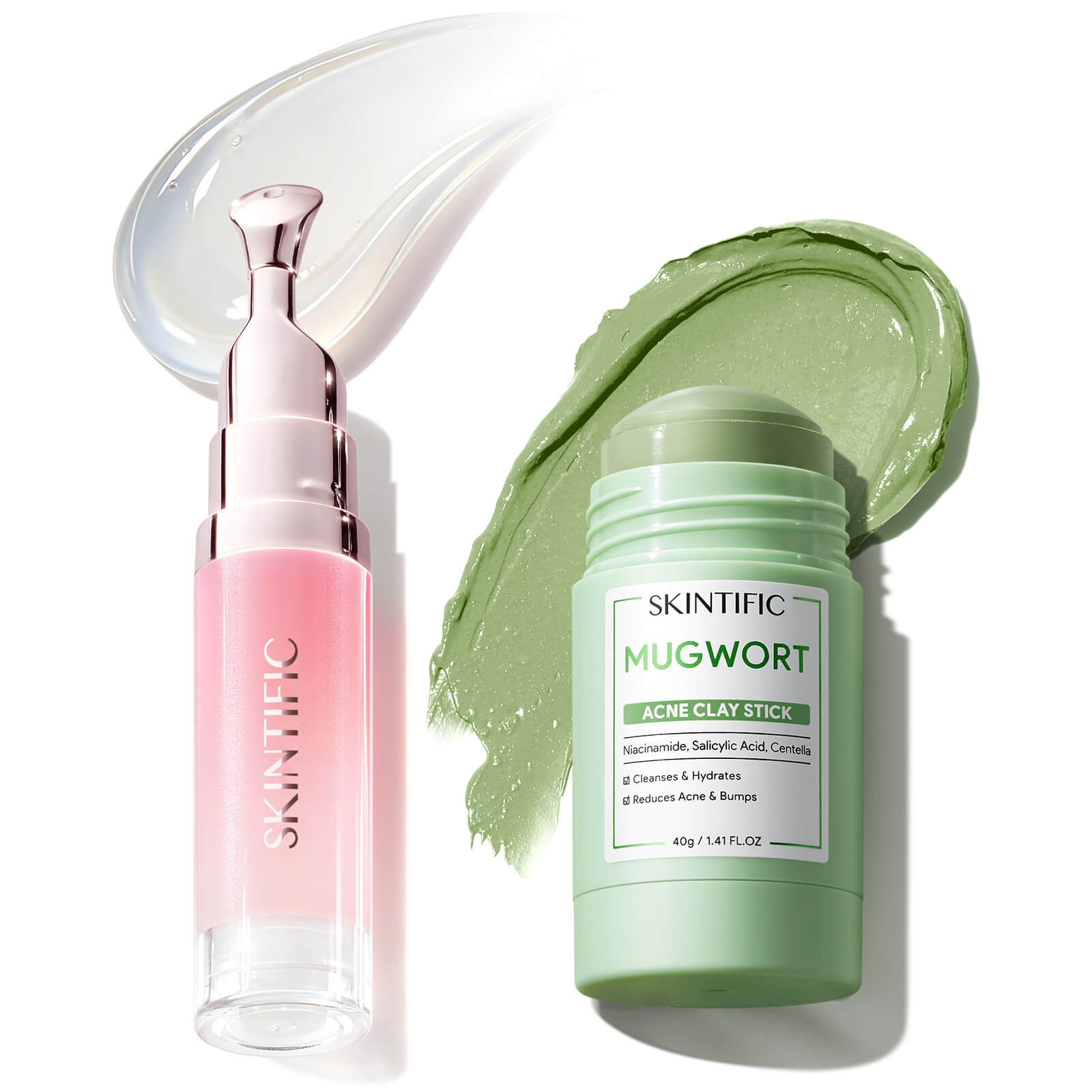 Mugwort Clay Mask & Peptide Lip Serum Set