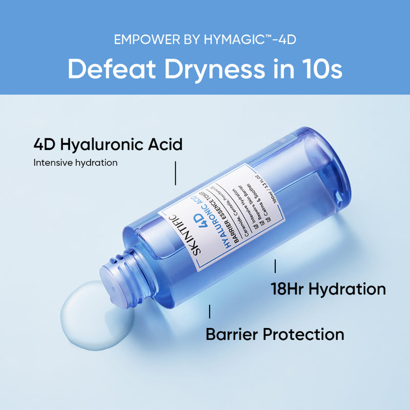 Lotion tonique à l'essence barrière à l'acide hyaluronique 4D
