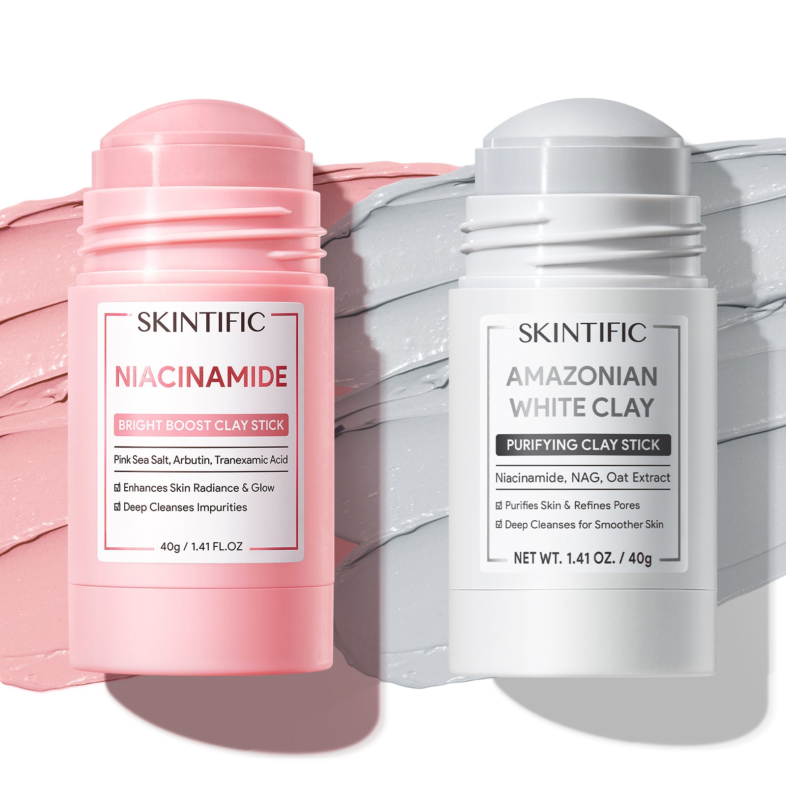 Bâton d'argile purifiante à l'argile blanche d'Amazonie