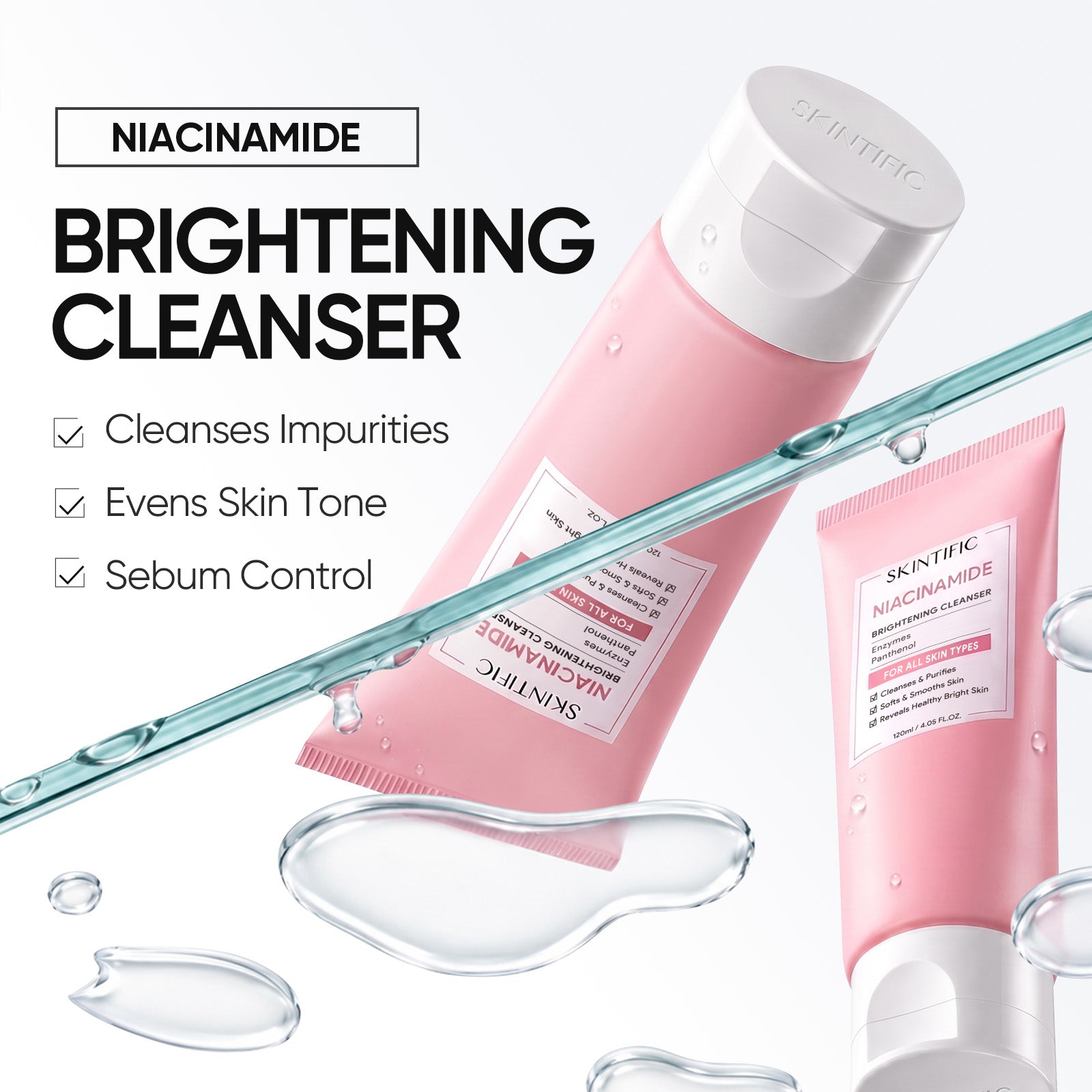 Nettoyant éclat pour le visage à la niacinamide