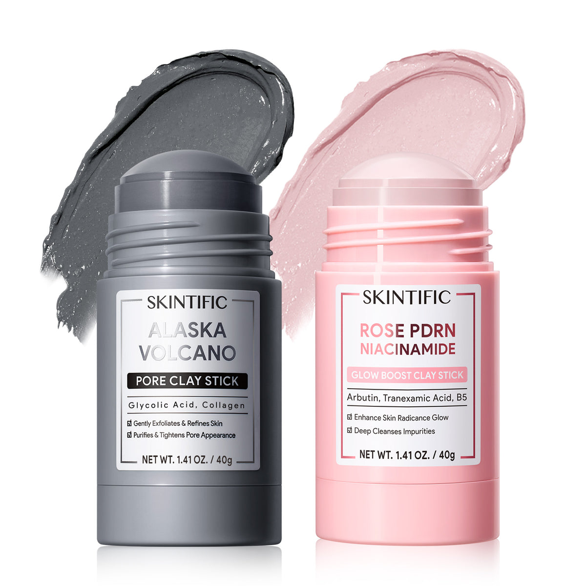 Ensemble de masques en bâtonnets purifiants et éclaircissants pour points noirs