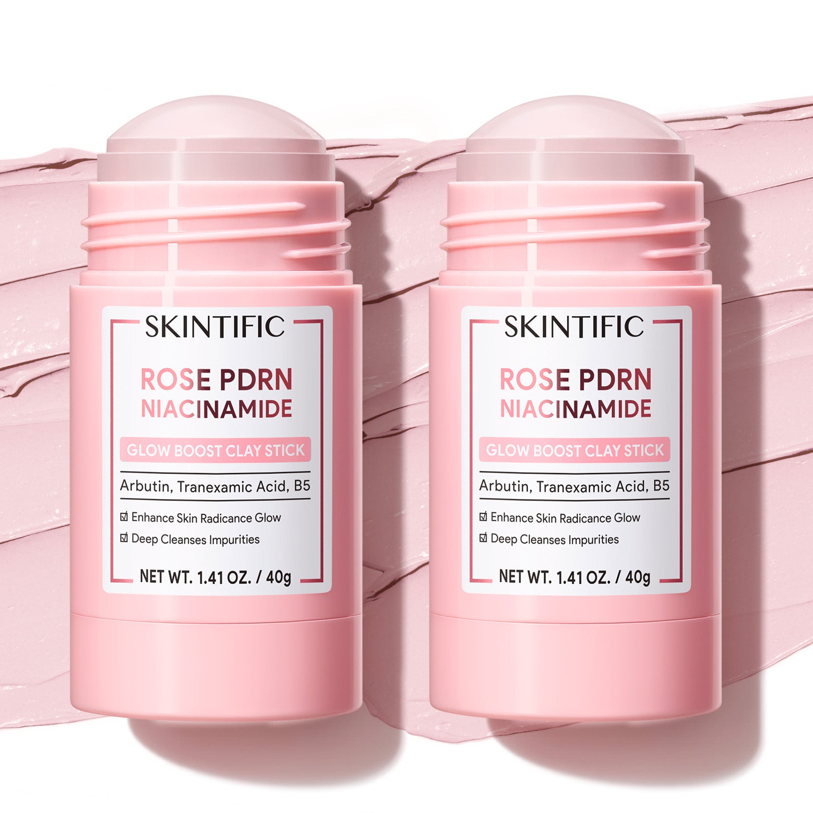 Rose PDRN Niacinamide Glow Boost Masque en Stick à l'Argile