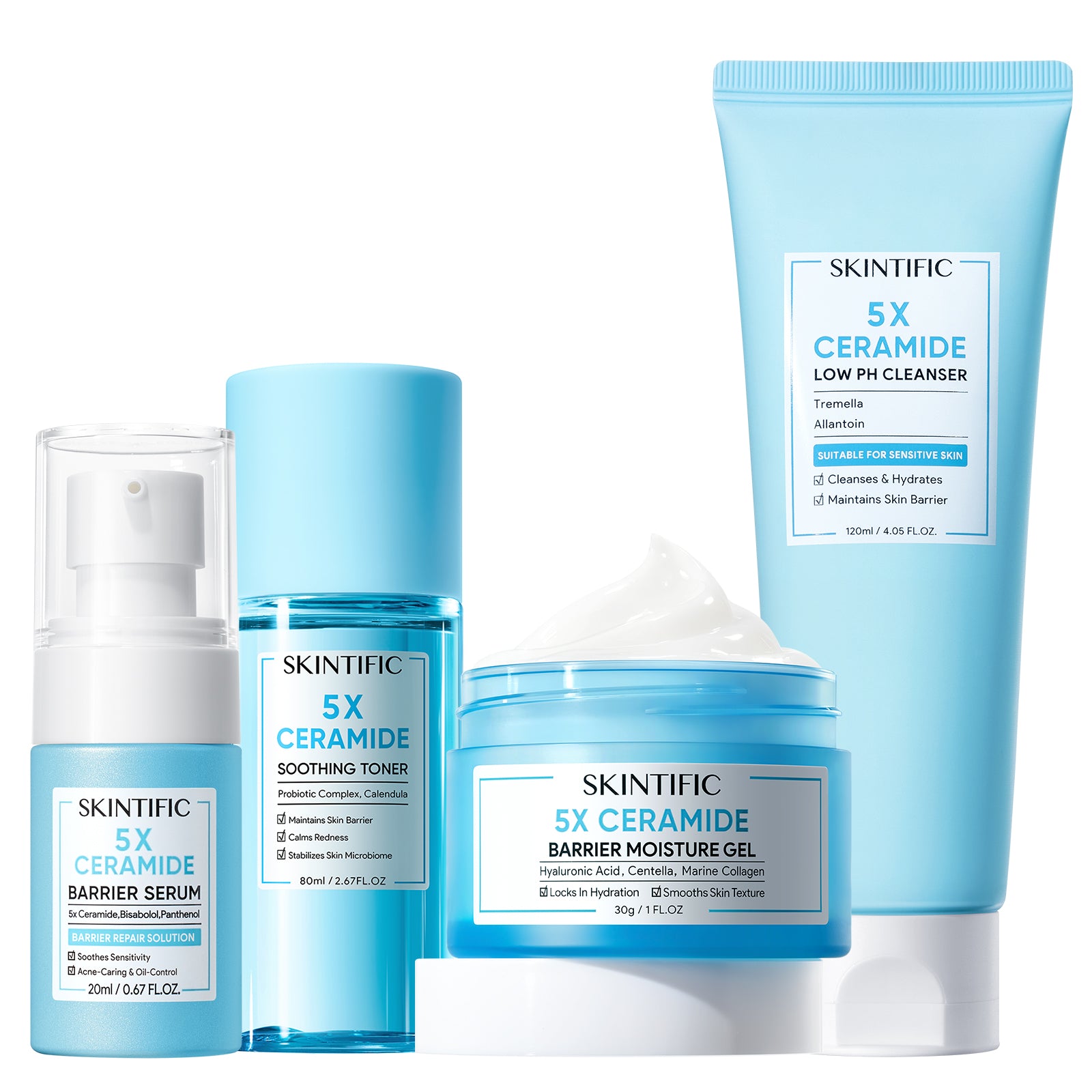 Kit de réparation de barrière cutanée 5X à base de céramides (4 pièces)