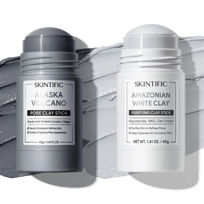 Ensemble Double Argile Nettoyant Points Noirs & Peau Lisse 2pces