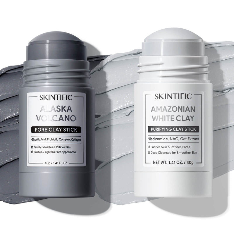 Ensemble Double Argile Nettoyant Points Noirs & Peau Lisse 2pces