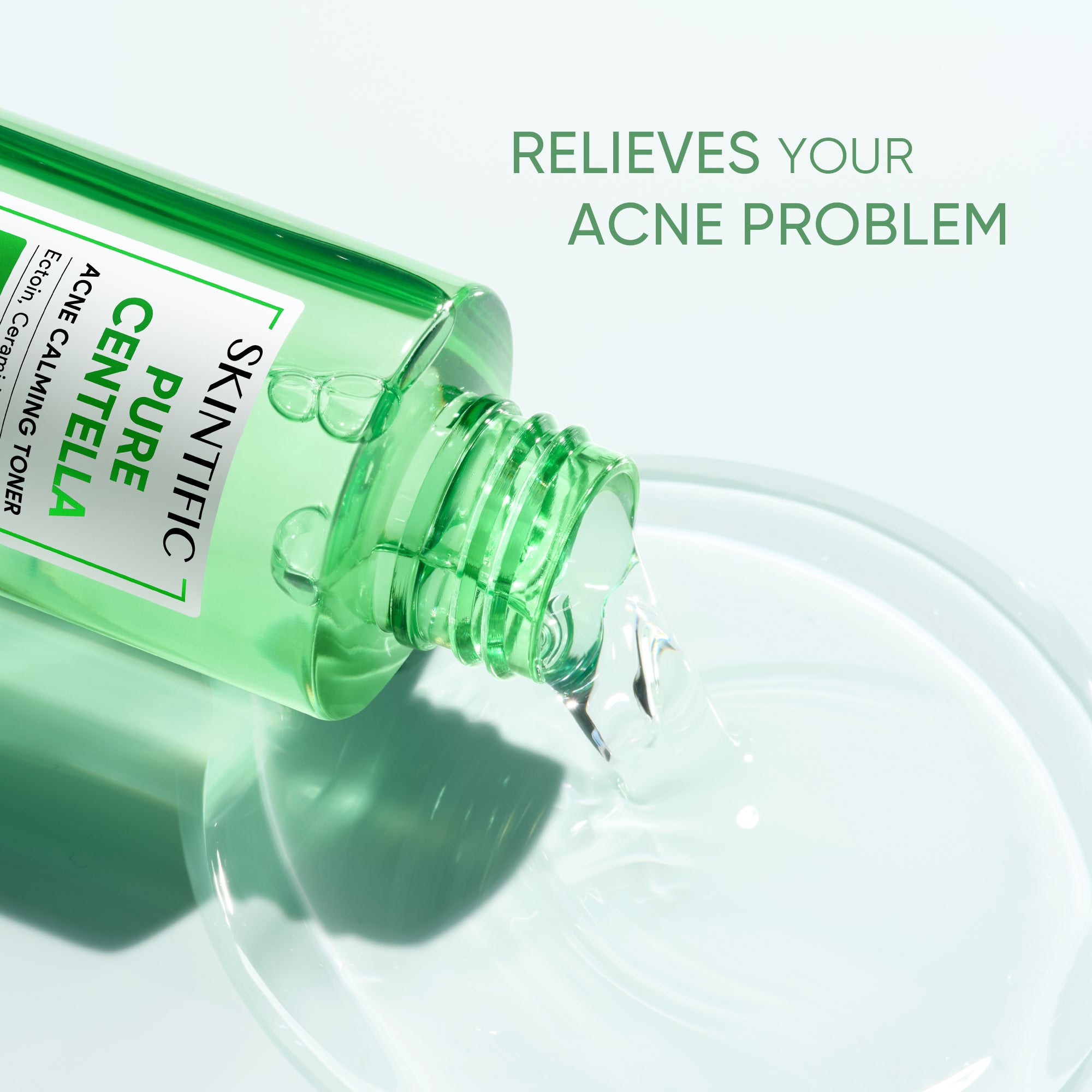 Tonique Apaisant Acné Centella Pure 80ml pour Peaux Sensibles et à Tendance Acnéique