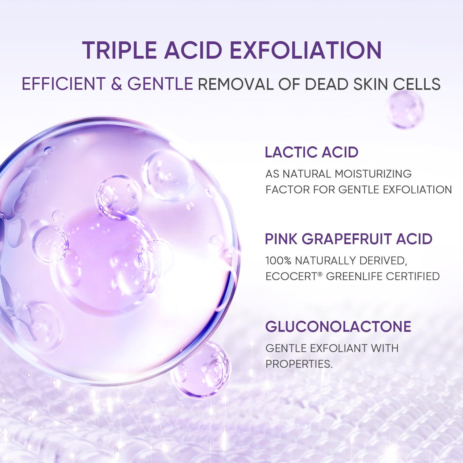 Sérum exfoliant à l'acide lactique Peau lisse et lumineuse