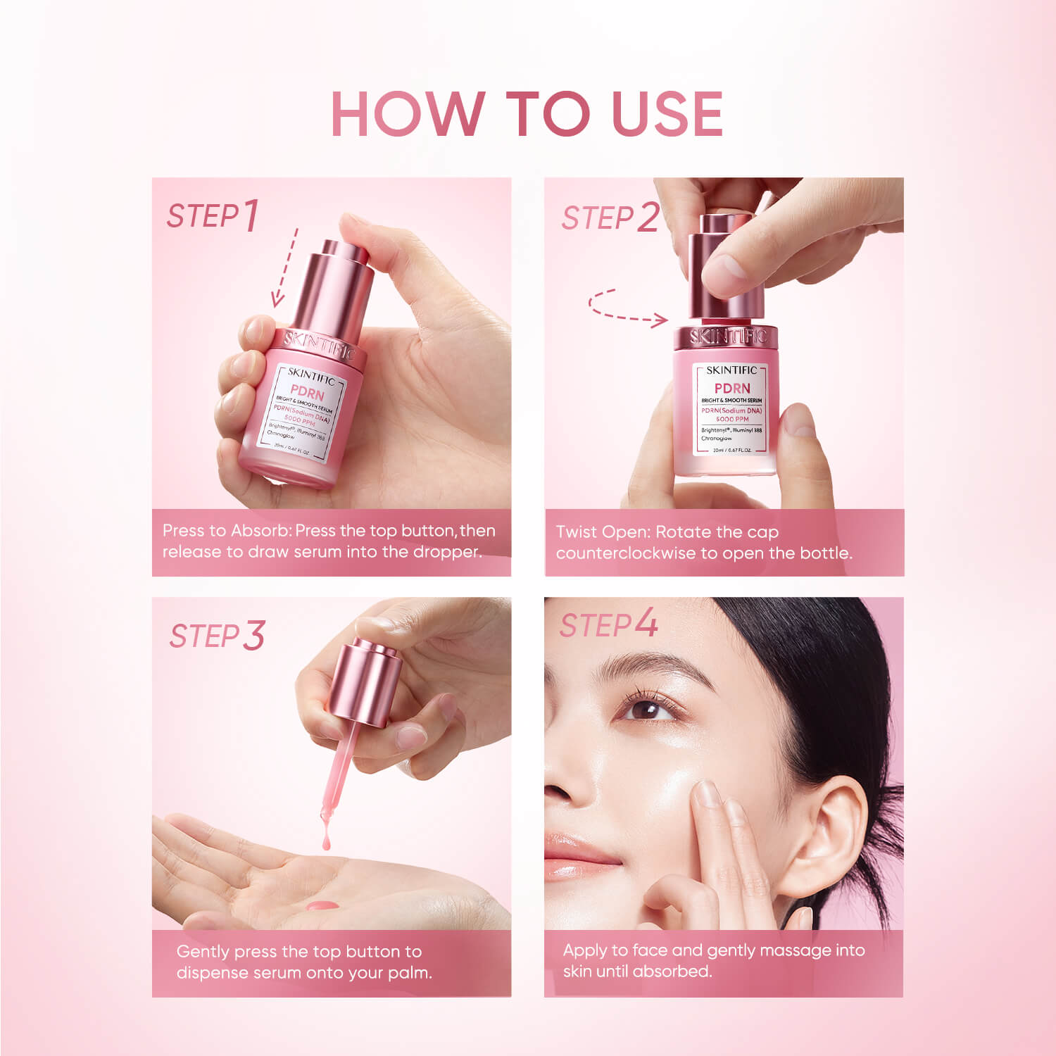 SKINTIFIC PDRN Bright & Smooth Serum Glass Skin Serum
