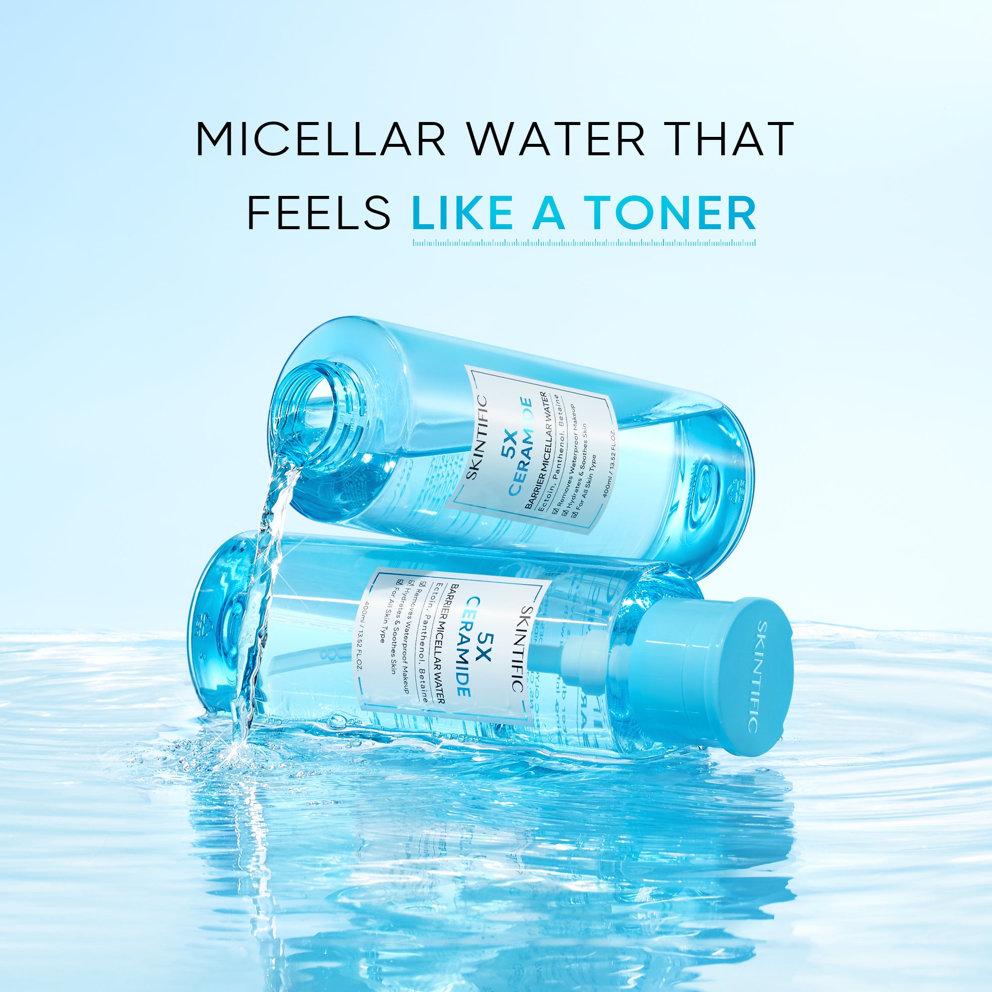 Eau Micellaire 5X Céramides Nettoyante Hydratante Douce