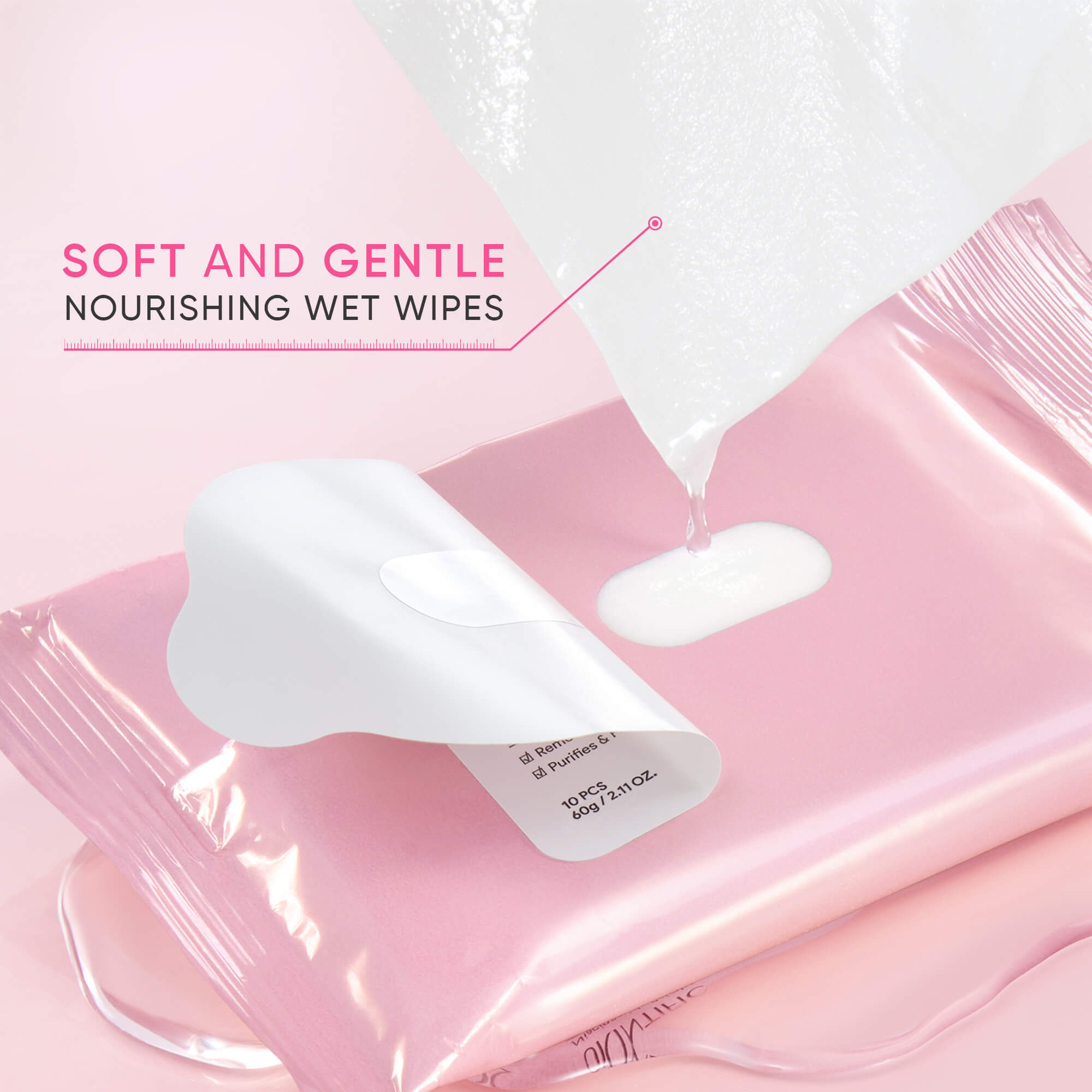Lingettes nettoyantes éclaircissantes à la niacinamide
