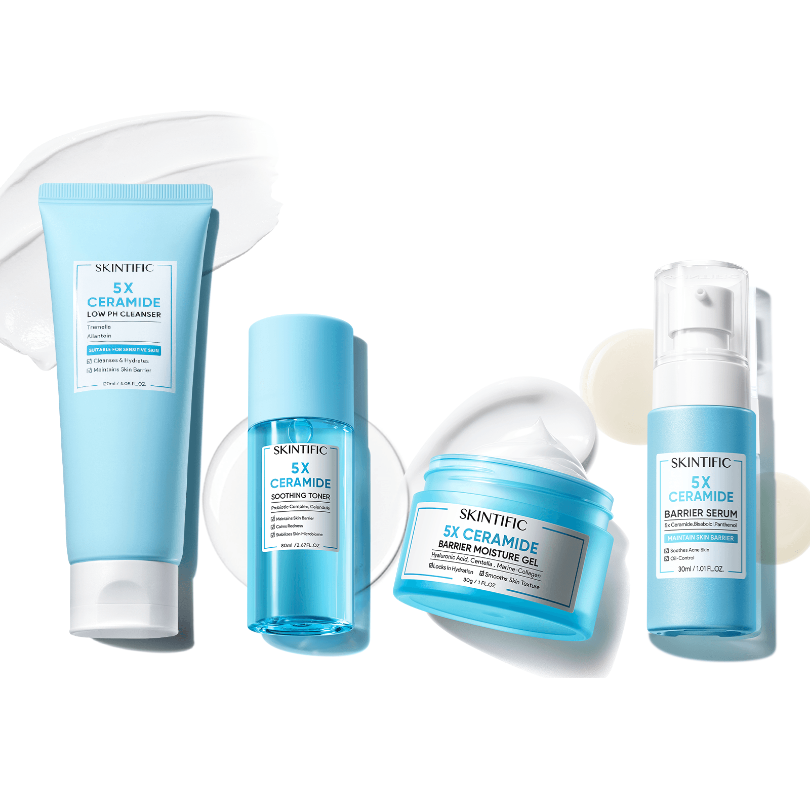 Kit de réparation de barrière cutanée 5X à base de céramides (4 pièces)