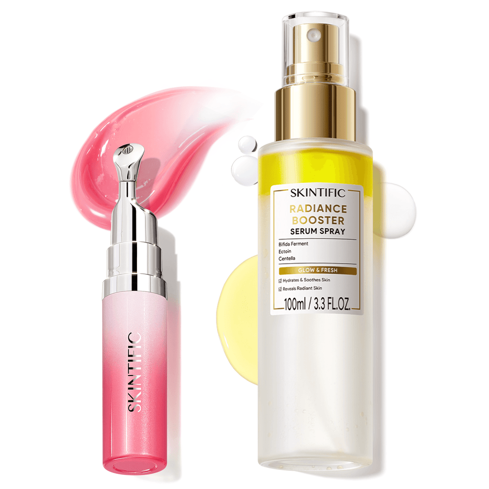 Lot de 2 : Spray Booster d'Éclat & Sérum Lèvres Peptides