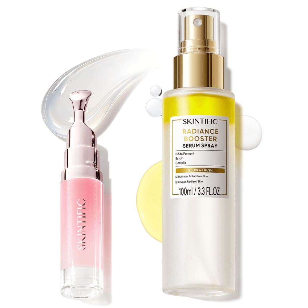 Lot de 2 : Spray Booster d'Éclat & Sérum Lèvres Peptides
