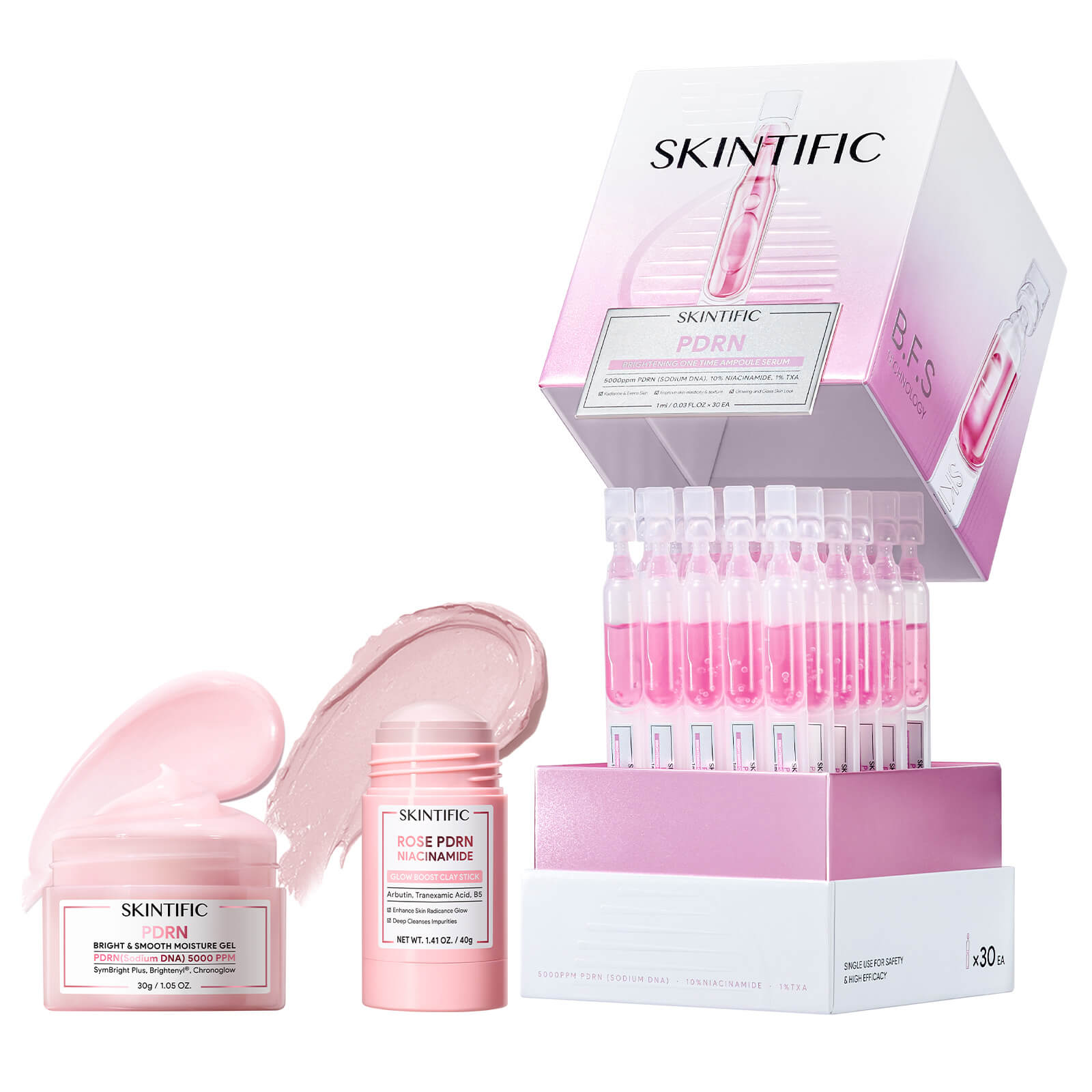 PDRN Ampoule Moisture Gel and Clay Stick Set