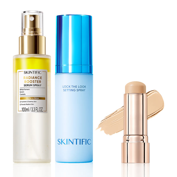 3-Step Smooth Finish Base Makeup SET for Coverage, Glow & Hold
